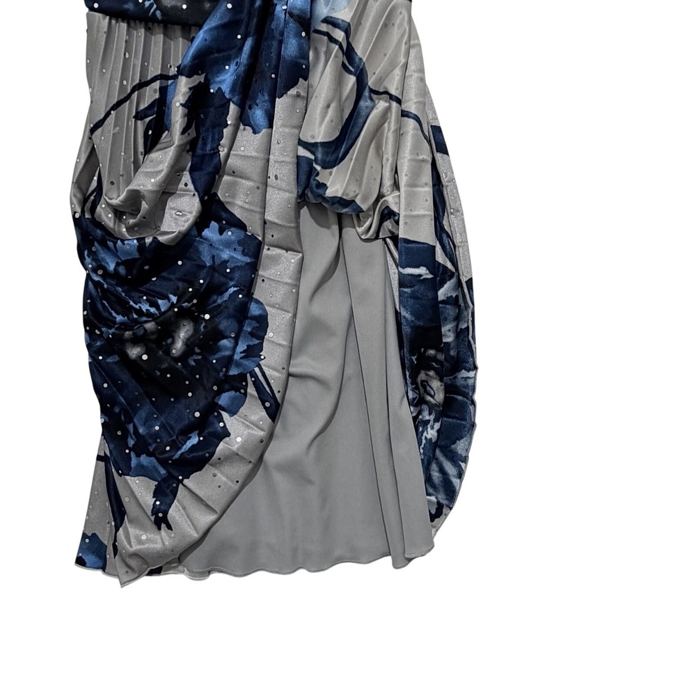 Y2K Babydoll Dress 5/6 Blue Black Celestial Fairycore Pleated‎ XS/S Prom Dance - Picture 8 of 10